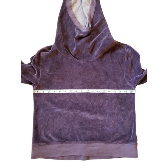 Zella LS Velour Hoodie Sz M Purple - Picture 3 of 4